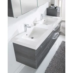 Mineralmarmor-Waschtisch Volterra weiß Fokus 5015 148,2 x 7,6 x 50,8 cm ^ Pelipal