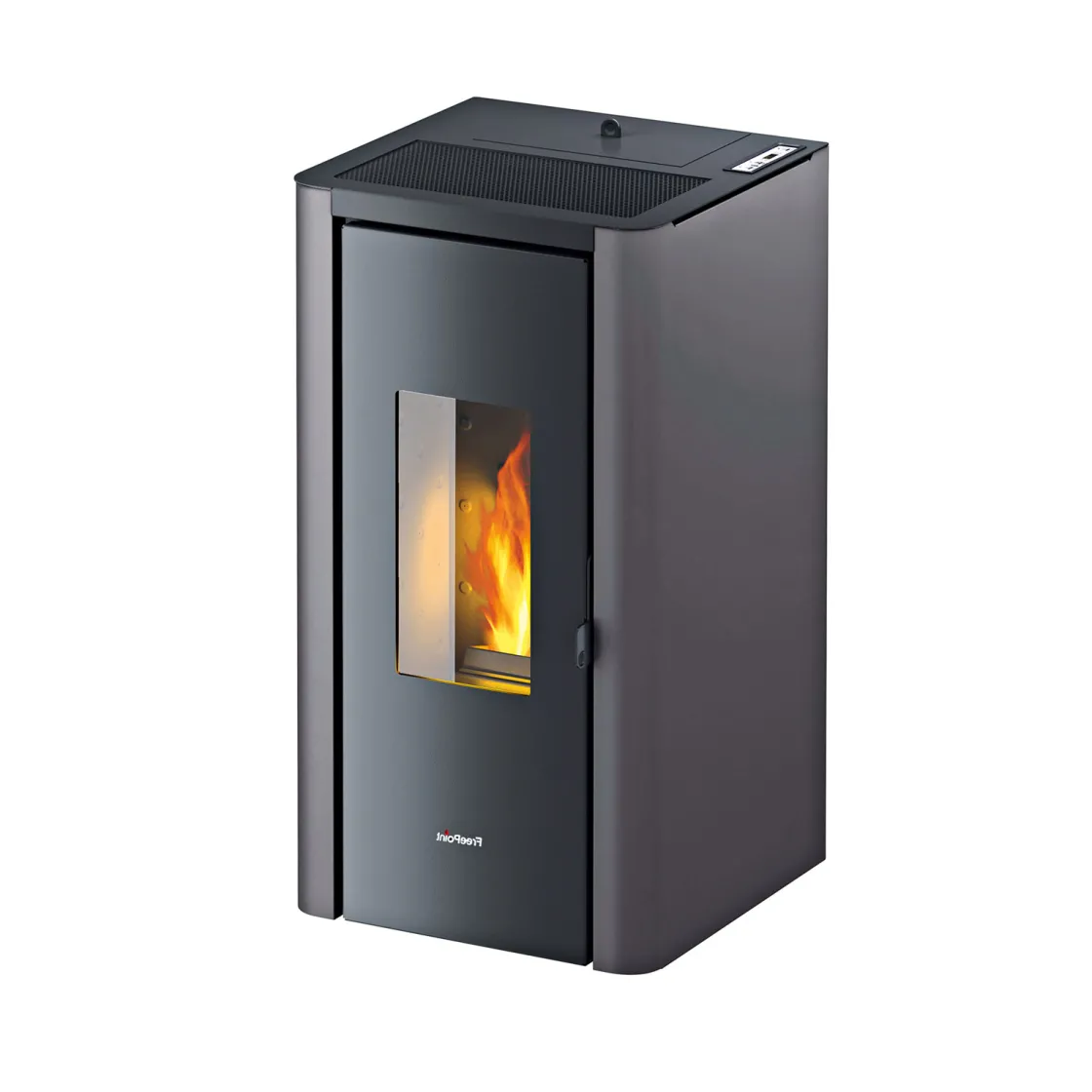 Pelletofen Indigo Metall 2,5-7,0kWanthrazit Anschl. hinten 80mm ^ FreePoint