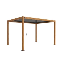 Pergola 111 Deluxe Dark Oak Holzoptik 300 x 250 x 600 cm ^