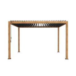 Pergola 111 Deluxe Dark Oak Holzoptik 300 x 250 x 600 cm ^