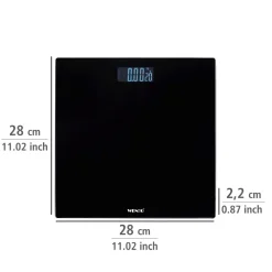 Personenwaage LED 28x28cm, schwarz ^ Wenko Outlet