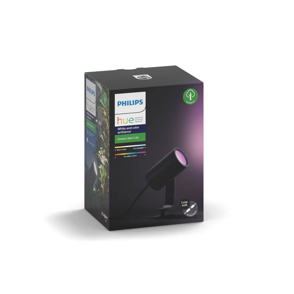 LED-Außenleuchte Lily 19,4 x 8,4 x 7 cm schwarz ^ Philips Hue New