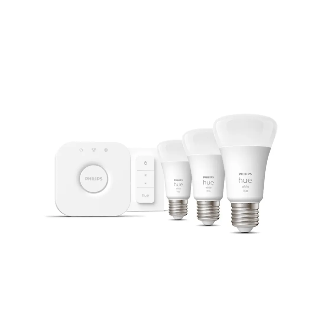 Starter-Set White Ambiance inkl 3 x LED-Lampe E27 und Bridge und Dimmschalter ^ Philips Hue Outlet