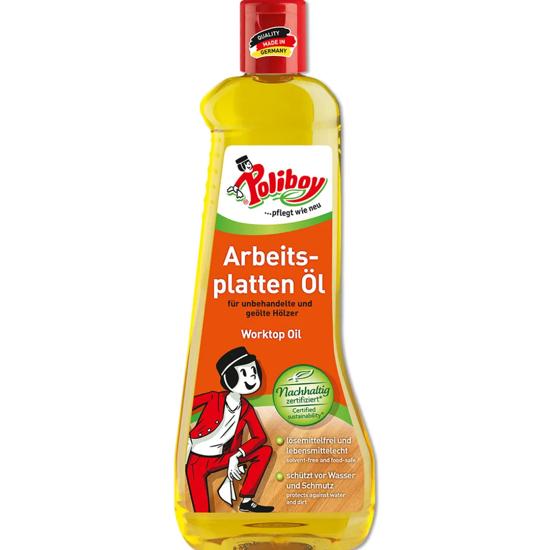 Arbeitsplatten-Holzöl 0,5 L ^ Poliboy New