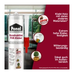 PU-Kleber Konstruktion PUR-Kleber 530 g ^ Ponal Online
