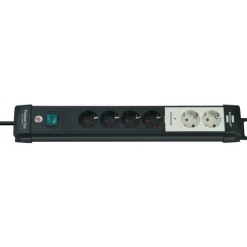 Premium-Line 6fach schwarz DE3m H05VV-F3G1,5 mit Schalter/2 permanent ^ Brennenstuhl Online