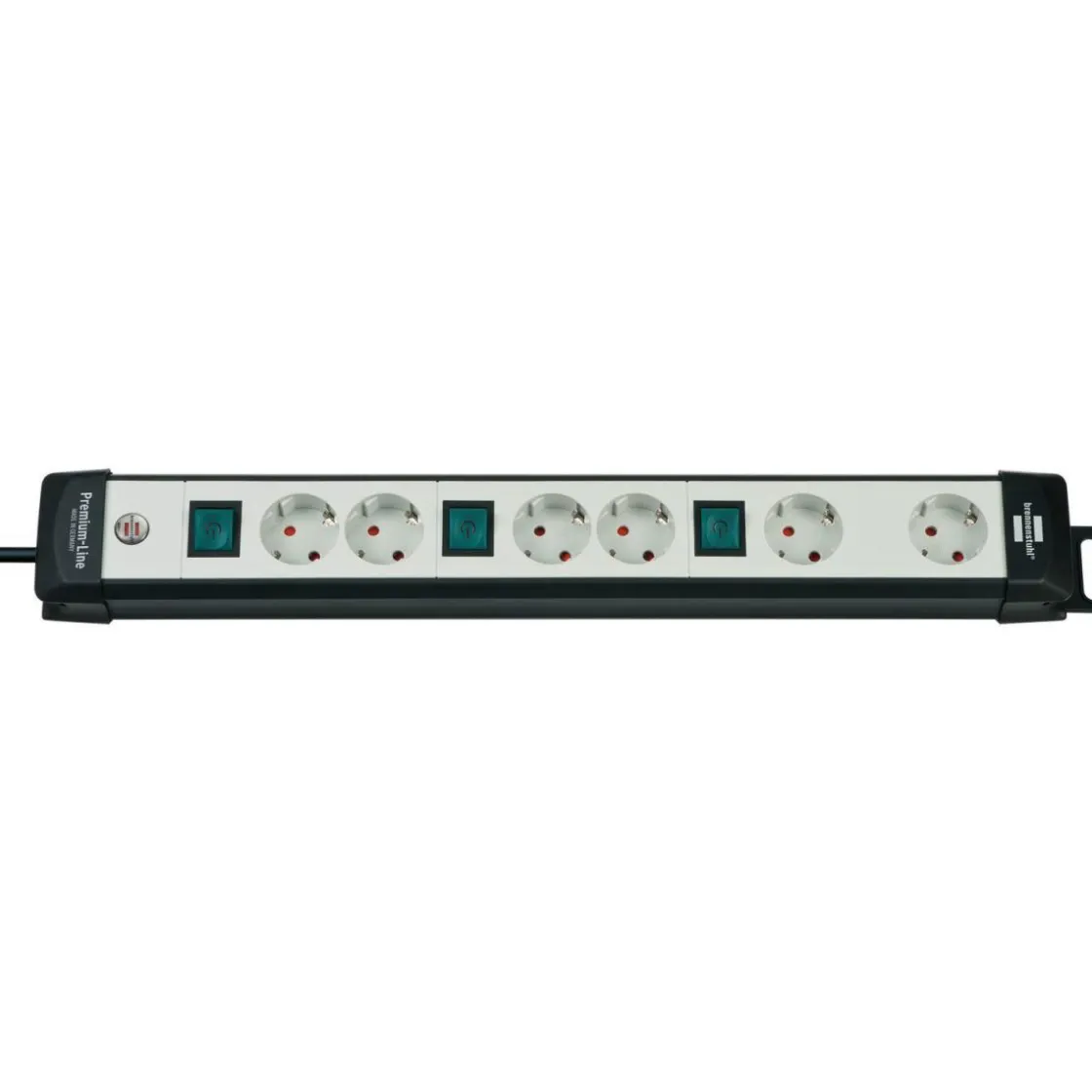 Premium-Line 6fach sw/ligrau DE3m H05VV-F3G1,5 je 2fach schaltbar ^ Brennenstuhl Online