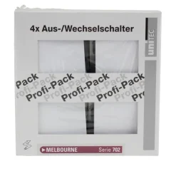 PROFI-PACK-SET Aus-/Wechselschalter Melbourne ultrawei Serie 702 ^ Sale