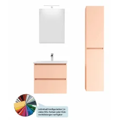 Hochschrank Miral BxHxT 34x132x25cm, 2 Türen, individuelle RAL-Farbe konfigurierbar ^ Progetto Idea Stella New