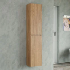Hochschrank Miral BxHxT 34x132x25cm, 2 Türen, verschiedene Holzdekore ^ Progetto Idea Stella Outlet