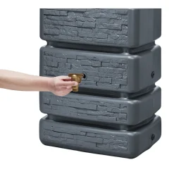 SLIM STONE DECOR Wandtank 350 Liter graphite grey ^ 4rain