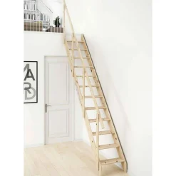 Raumspartreppe Kiel Fichte, 12 Stufeninkl. Gelaender GH bis 283,5 cm ^ Dolle Best