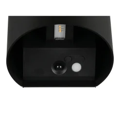 LED Wandleuchte GENIE schwarz halbrund ^ Reality Best