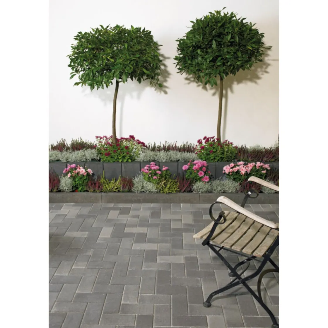 Rechteckpflaster 20x10 cm, 6 cm stark-Anthrazit-Melange, 50St/qm incl. 2 ^ Lusit Clearance