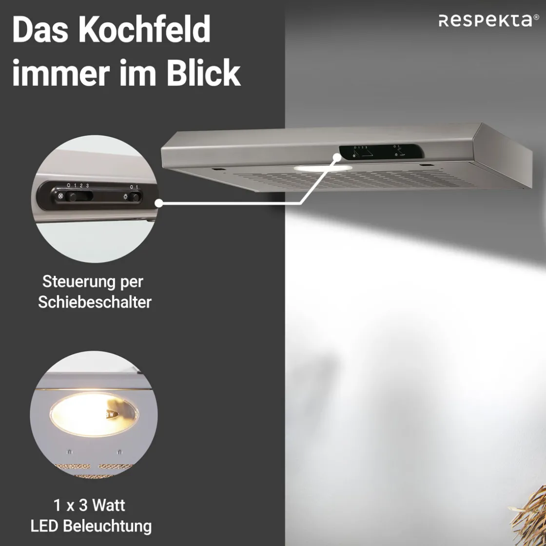Dunstabzugshaube DH640IXL inox ^ Respekta Hot