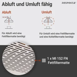 Dunstabzugshaube DH520WL weiss ^ Respekta Discount