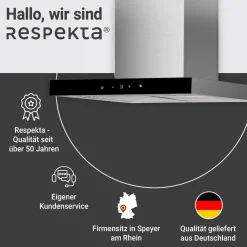 Haube Edelstahl 60cm EEK A++9 Leistungsstufen LED-Beleuchtung ^ Respekta Online