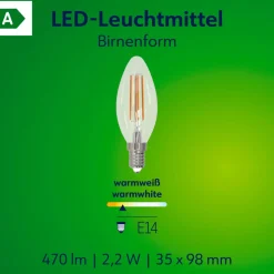 Retro LED Kerze EEK A E14E14 40W 470lm 2700K ^ Müller-Licht Outlet