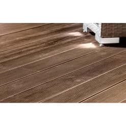 Terrassendiele Kiefer/Teak 200 x 12 x 2,1 cm ^ Rettenmeier Hot