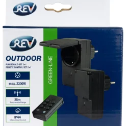 Funkschalt-Set außen IP44 Standard mit Fernbedienung 2+1 schwarz ^ REV Ritter Discount