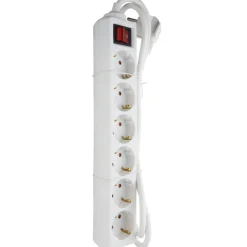 Steckdosenleiste Standard 6-fach mit Schalter 1,4 m weiß ^ REV Ritter Outlet