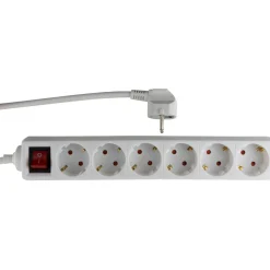 Steckdosenleiste Standard 6-fach mit Schalter 1,4 m weiß ^ REV Ritter Outlet