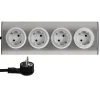 Steckdosenleiste-Eckmontage 4fach inkl Flachstecker 2m ^ REV Ritter Discount