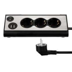 USB-Steckdosenleiste Lightsocket 3fach 2xUSB 0,5W ^ REV Ritter Outlet