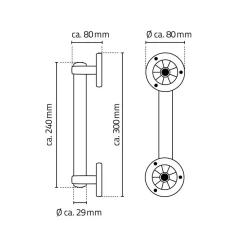 Haltegriff Pro S chrom ^ Ridder Clearance