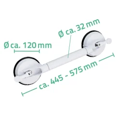 Reisesauggriff mit 2 Saugern 44,5-57,5 cm teleskopierbar weiß ^ Ridder Sale