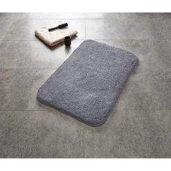 Teppich Chic 60 x 90 cm grau Polyester-Microfaser ^ Ridder Best
