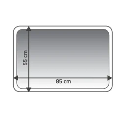 Teppich Soft 55 x 85 cm anthrazit Polyester-Microfaser ^ Ridder Hot