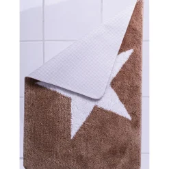 Teppich Star 55 x 50 cm weiß-blau Polyester-Microfaser ^ Ridder Best