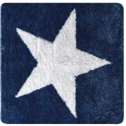 Teppich Star 55 x 50 cm weiß-blau Polyester-Microfaser ^ Ridder Best