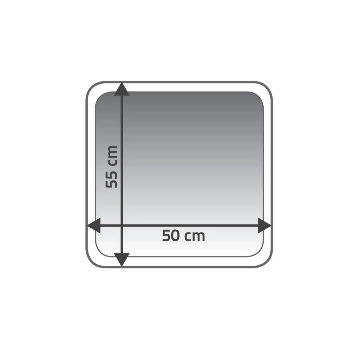Vorleger Carl 55 x 50 cm grau Polyester ^ Ridder Online