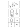 Ringe Kunststoff m. Haken weiß 12 mm ^ Gardinia Best