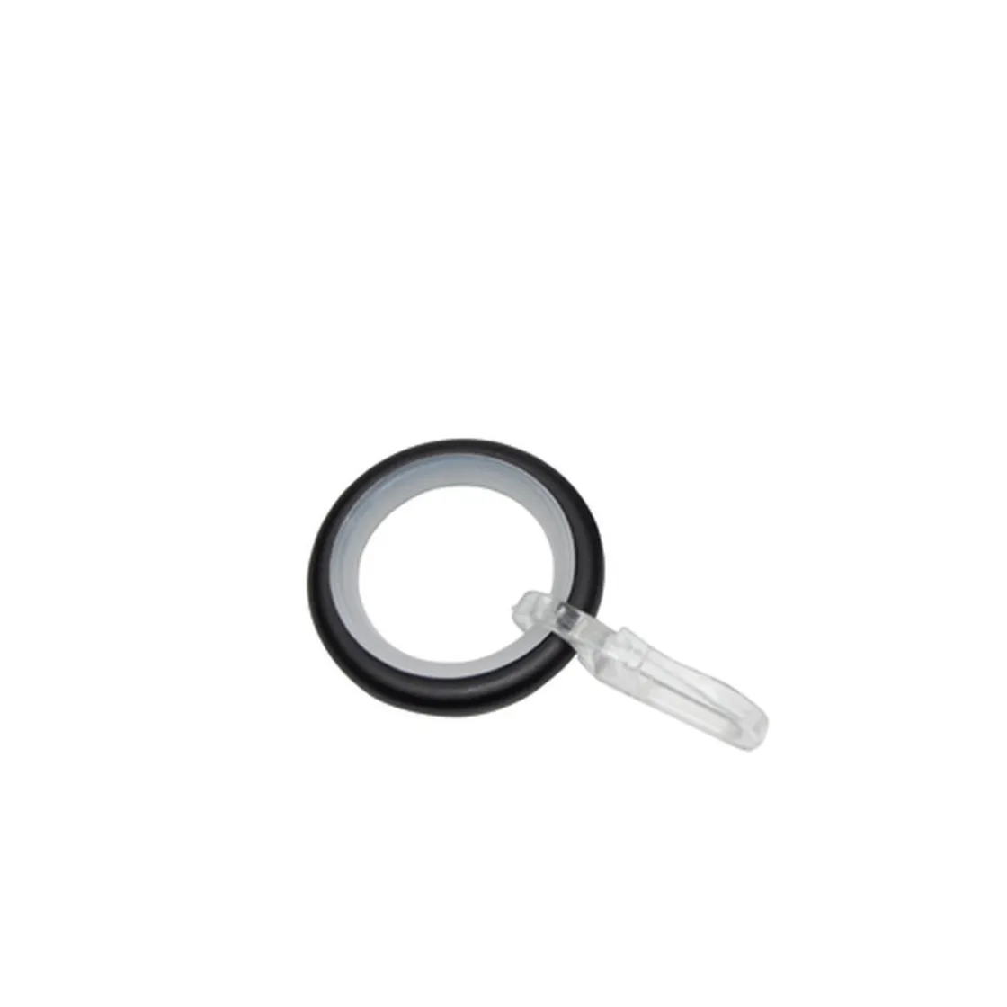 Ringe Metall mit Haken 16mm schwarz ^ Gardinia New