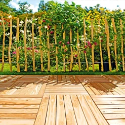 Rollzaun Natur 90x500 cm, Staketen 90 cmhoch, 500 cm lang ^ Online