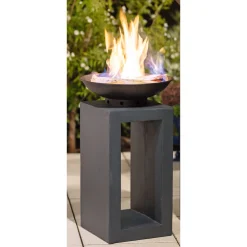 Feuerschale Breda auf Podest 40 x 69 cm ^ Rothmann Best