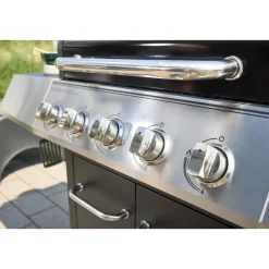 Gasgrillwagen Daytona 5 Plusschwarz mit Edelstahlapplikationen ^ Rothmann Sale