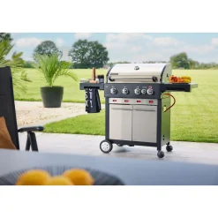 Gasgrillwagen Oregon 4 TurboPlus, 4-Brenner mit SK ^ Rothmann Outlet