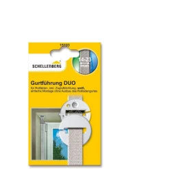 Gurtführung Duo rund mit Bürste für 14-23 mm Gurtband weiß ^ Schellenberg Discount