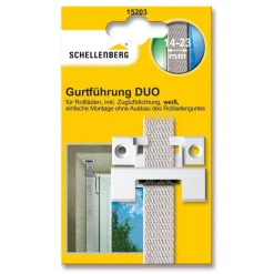 Gurtführung Duo eckig mit Bürste für 14-23 mm Gurtband weiß ^ Schellenberg Online