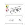 Schienenverbinder für 3lfg Schine silber ^ Gardinia Outlet