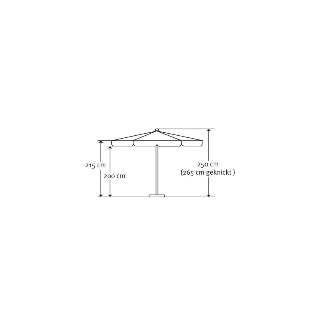 Schirm Orlando 270cm 8-tlg. ^ Schneider Schirme Discount