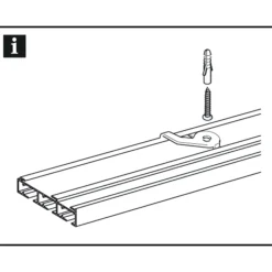 Schnellspanner für 3lfg Schine silber ^ Gardinia