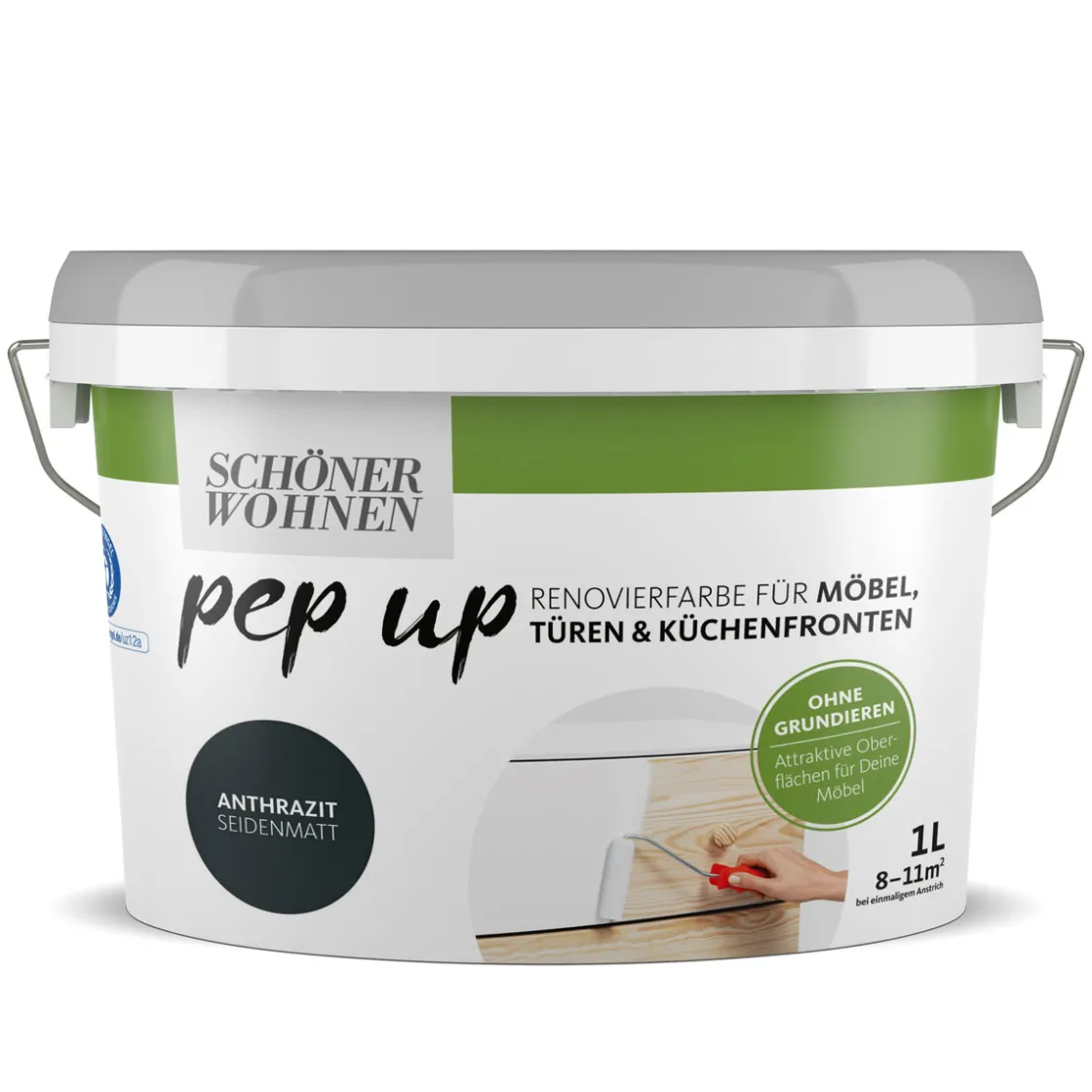 pep up Anthrazit für Möbel Türen und Küchenfronten 1 L ^ Schöner Wohnen Farbe New