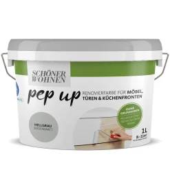 pep up hellgrau für Möbel Türen und Küchenfronten 1 L ^ Schöner Wohnen Farbe Hot