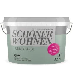 Trendfarbe Spa Matt 1 L ^ Schöner Wohnen Farbe Best