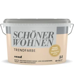 Wandfarbe Trendfarbe sand 5 Liter ^ Schöner Wohnen Farbe